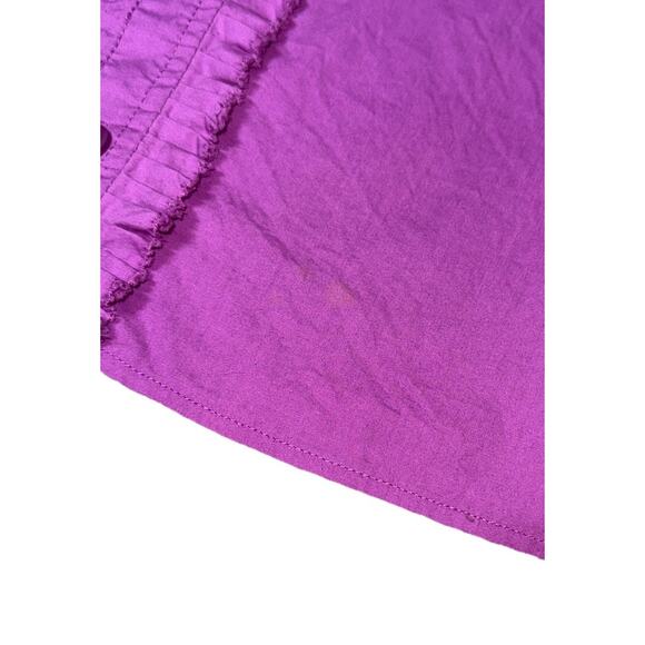 Love The Label Anthropologie Dana Top Size XS Rosebud Purple Ruffled Shirt $176 - Picture 7 of 8